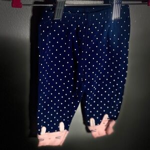 Blue polka dot leggings